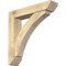Ekena Millwork Thorton Slat Rough Sawn Bracket w/ Offset Brace, Douglas Fir, 6"W x 28"D x 28"H BKT0604X28X28THR06RDF - alternate 1